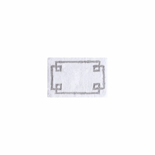 Madison Park Glam Cotton Tufted Bath Rug with White Finish MP72-7332 Perspective: back