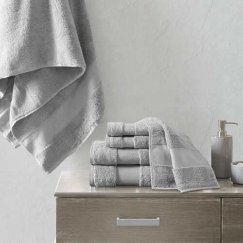 6 Piece Bath Towel Set See below/Silver Perspective: back