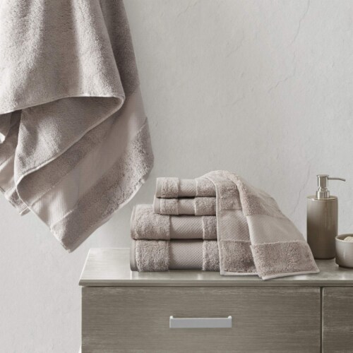 6 Piece Bath Towel Set See below/Taupe Perspective: back