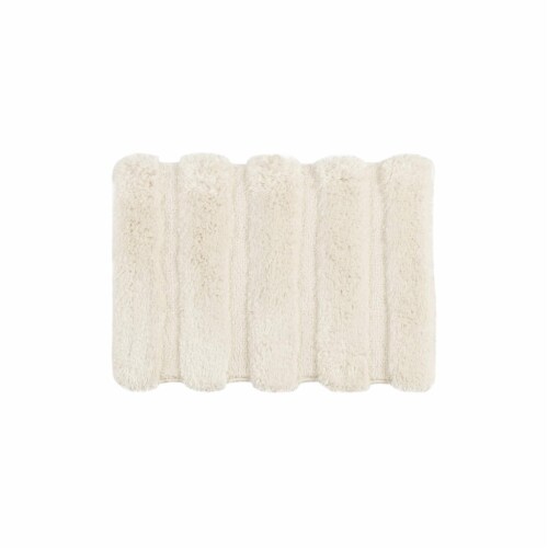 Tufted Pearl Channel Washable Bath Mat, , 17 W X 24 L, Wheat Perspective: back