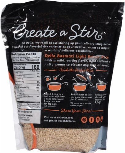 Della Basmati Light Brown Rice Perspective: back