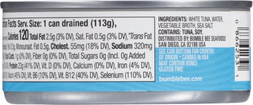 Bumble Bee® Chunk White Albacore Tuna in Water Perspective: back