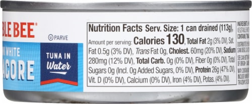Bumble Bee® Chunk White Albacore Tuna in Water Perspective: back