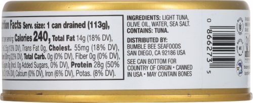 Bumble Bee® Prime Fillet® Tonno in Olive Oil Perspective: back