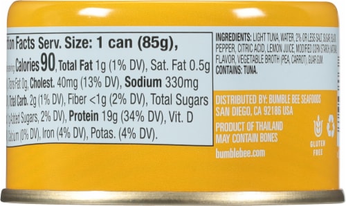 Bumble Bee® MSC Lemon Pepper Tuna Can Perspective: back