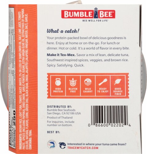Bumble Bee® Southwest Style Quick Catch® Tuna + Rice Bowl Perspective: back