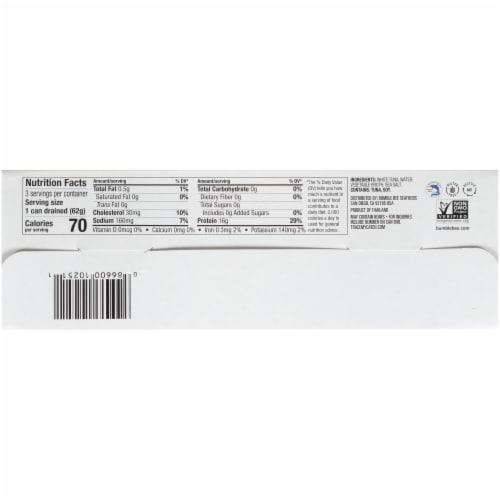 Bumble Bee® Solid White Albacore Tuna in Water Cans Perspective: back