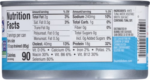 Bumble Bee® Chunk White Albacore Tuna in Water Perspective: back