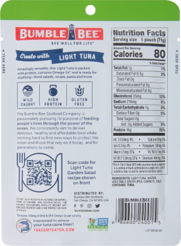 Bumble Bee® Wild Caught Light Tuna in Water Pouch