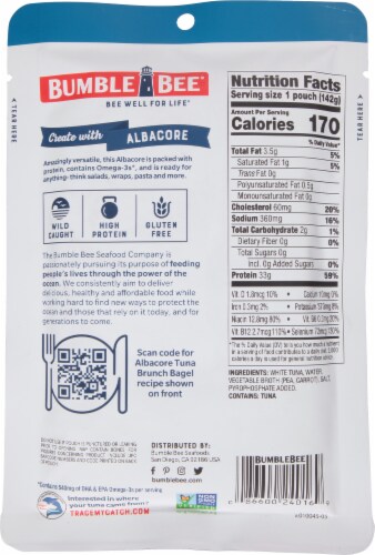 Bumble Bee® Albacore Tuna in Water Pouch Perspective: back