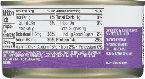 Bumble Bee® Lump Crabmeat Perspective: back