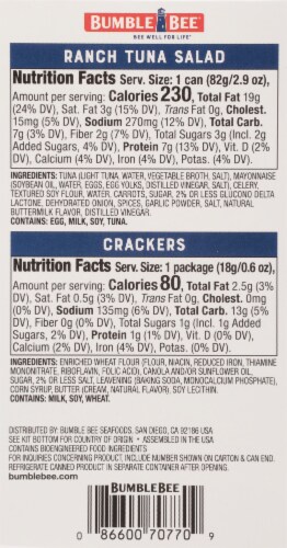 Bumble Bee® Ranch Tuna Salad & Crackers Snack on the Run Tuna Salad Kit Perspective: back