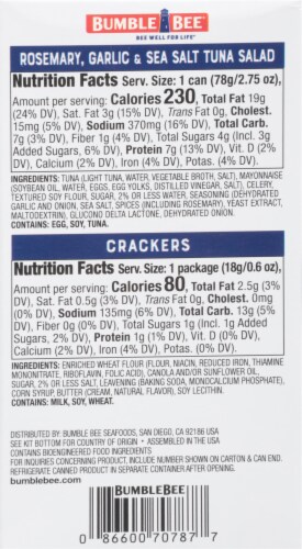 Bumble Bee® Snack on the Run Rosemary Garlic & Sea Salt Tuna Salad Kit Perspective: back