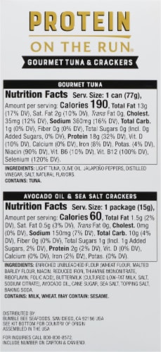 Bumble Bee Prime™ Protein On The Run™ Olive Oil & Mild Jalapeno Tuna Snack Kit Perspective: back