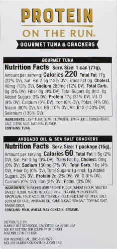 Bumble Bee™ Protein On The Run™ Olive Oil & Zesty Lemon Tuna Snack Kit Perspective: back