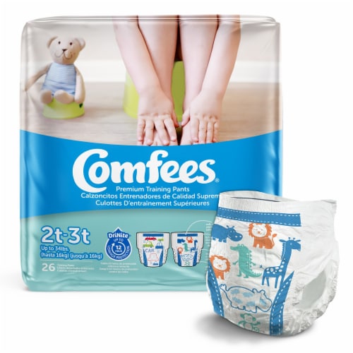 Comfees Toddler Toddler Training Pants Size 2T to 3T Up to 34 lbs. CMF-B2, 26 Ct Perspective: back