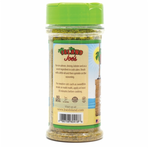 Island Joe's All Natural Caribbean Seafood Seasoning Perspective: back