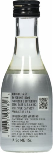 Ozeki Fancy Dry Sake Perspective: back