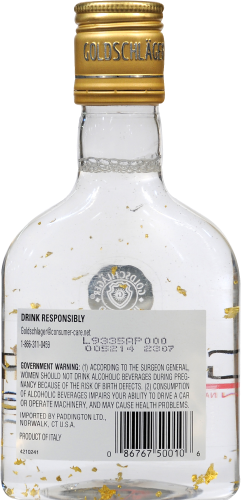 Goldschlager Cinnamon Schnapps Perspective: back