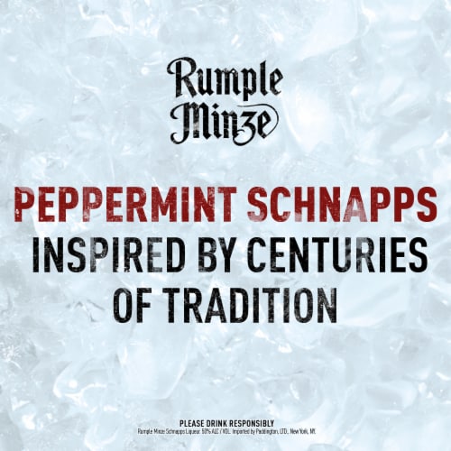 Rumple Minze Schnapps/Aquavit Peppermint Schnapps Perspective: back