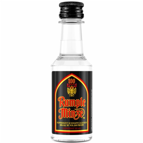Rumple Minze Peppermint Schnapps Liqueur Perspective: back