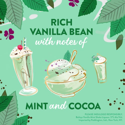 Baileys Liqueur Vanilla Mint Shake Perspective: back