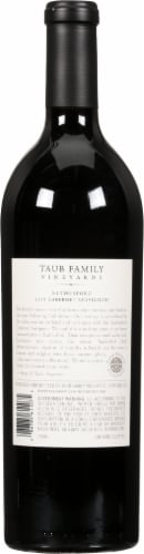 Taub Family Vineyards Rutherford Cabernet Sauvignon Perspective: back