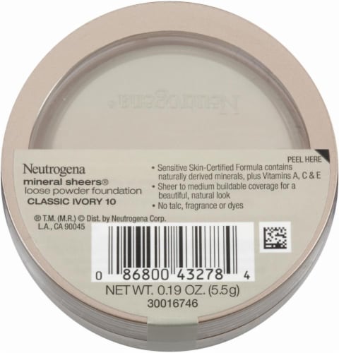 Neutrogena Mineral Sheers Loose Powder Foundation Classic Ivory 10 Perspective: back