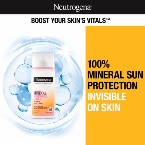 Neutrogena Purescreen+ Invisible Daily Defense Mineral Facial Sunscreen SPF 30, Fragrance-Free Perspective: back