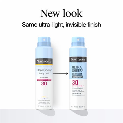 Neutrogena Ultra Sheer Body Mist Sunscreen Spray Broad Spectrum SPF 30 Perspective: back