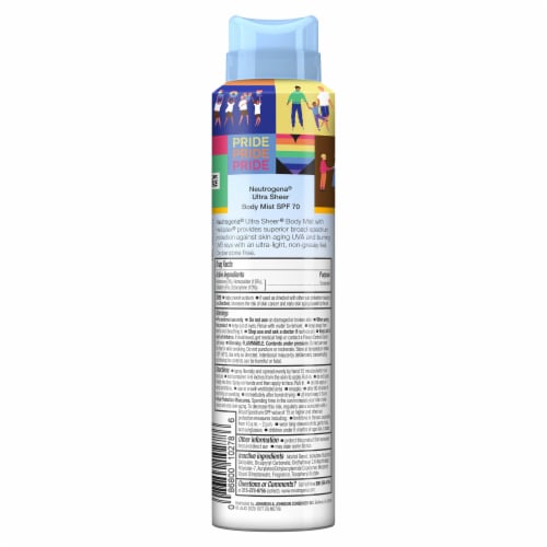 Neutrogena® Ultra Sheer® Body Mist PF 70 Sunscreen Perspective: back