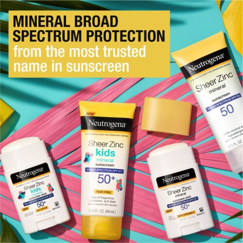 Neutrogena Ultra Sheer Zinc Oxide Sunscreen Lotion with Broad Spectrum SPF 50 UVA/UVB Protection Perspective: back