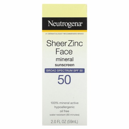 Neutrogena Sheer Zinc Dry-Touch Face SPF 50 Sunscreen Lotion Perspective: back