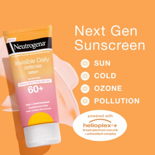 Neutrogena Invisible Daily Defense Sunscreen Lotion Broad Spectrum SPF 60+ Perspective: back