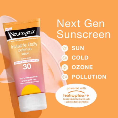 Neutrogena Invisible Daily Defense Sunscreen Lotion Broad Spectrum SPF 30 Perspective: back