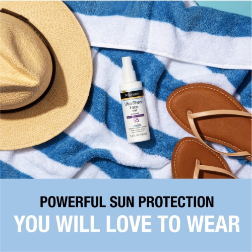 Neutrogena Ultra Sheer Face Mist Sunscreen Broad Spectrum SPF 55 Perspective: back