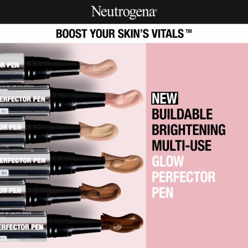 Neutrogena Healthy Skin Glow Perfector Pen Lightweight Brightening Concealer Pen Tan Perspective: back