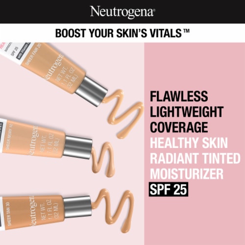 Neutrogena Healthy Skin Radiant Tinted Facial Moisturizer with SPF 25 30 Sheer Tan Perspective: back