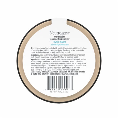 Neutrogena® Hydro Boost Translucent Loose Face Setting Powder Perspective: back