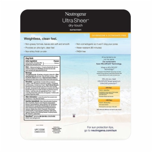 Neutrogena Ultra Sheer Dry-Touch Sunscreen Broad Spectrum SPF 55, 5 oz + 3 oz Perspective: back