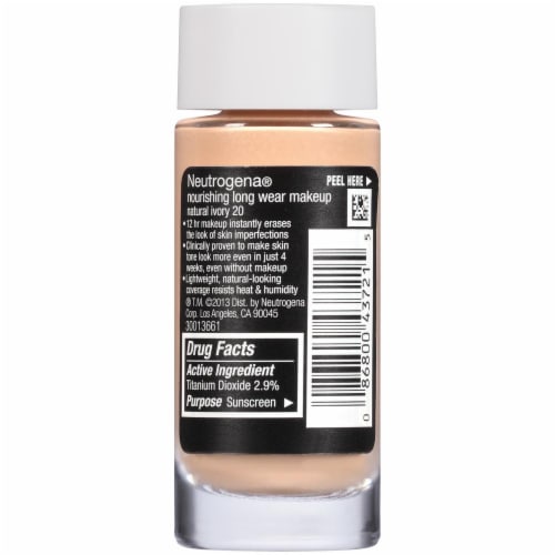 Neutrogena Nourishing Long Wear Natural Ivory Makeup Perspective: back