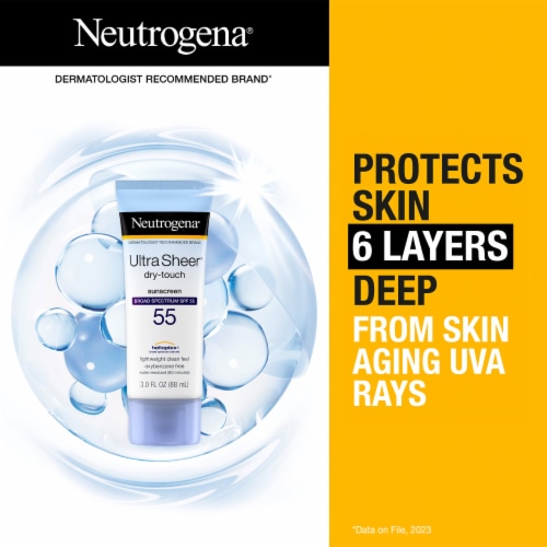 Neutrogena Ultra Sheer Dry-Touch Sunscreen Lotion Broad Spectrum SPF 55 Perspective: back