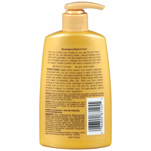 Neutrogena Build-a-Tan Sunless Tanner Perspective: back