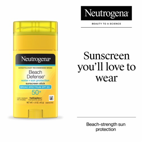 Neutrogena Beach Defense Face & Body Sunscreen Stick SPF 50+ Broad Spectrum UVA/UVB Protection Perspective: back