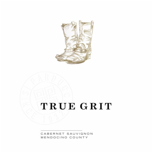 Parducci Reserve True Grit Cabernet Sauvignon California Red Wine Perspective: back