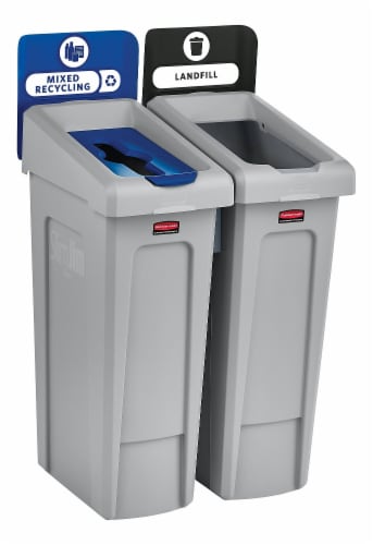Rubbermaid Commercial Slim Jim Recycling Container 2007914 Perspective: back