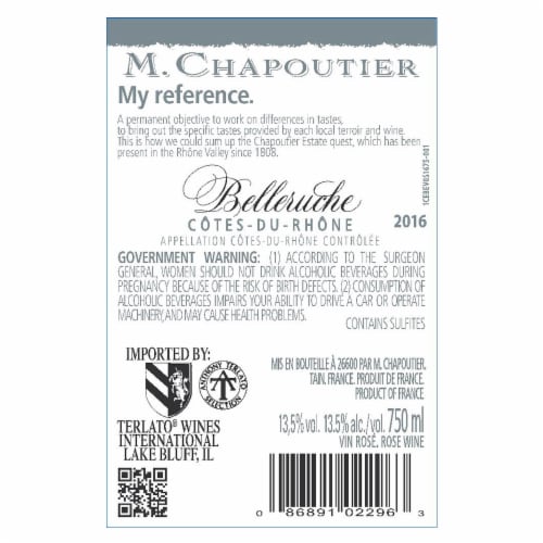 Chapoutier Belleruche Rouge Perspective: back