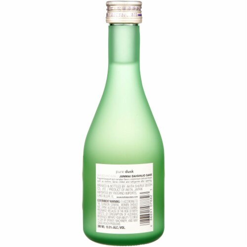 Shimizu No Mai Pure Dusk Junmai Daiginjo Sake Perspective: back