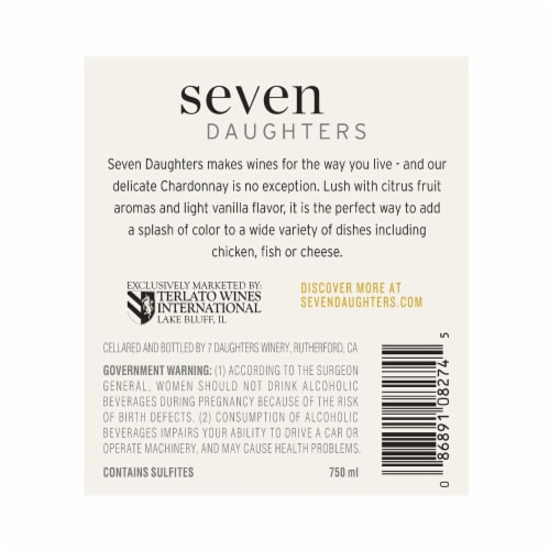 Seven Daughters Chardonnay Perspective: back