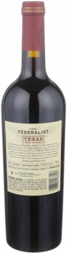 The Federalist Texas Red Blend Perspective: back